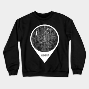 Indianapolis, USA City Map - Travel Pin Crewneck Sweatshirt